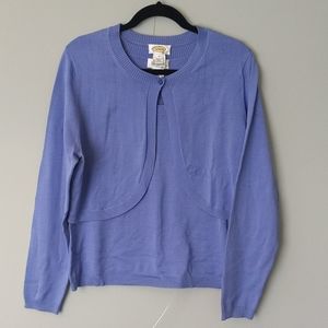 Periwinkle shell and sweater set Talbot's